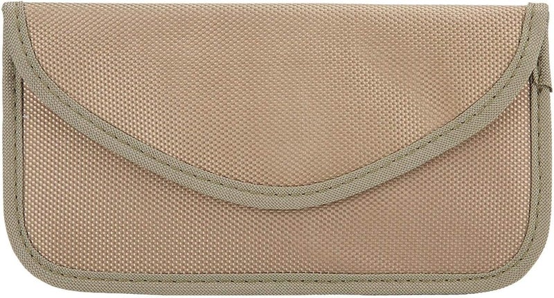 woobles Signal Blocking Bag for Cell Phone and Car Key Fob Double Layer Anti-Theft Anti-Tracking GPS RFID Signal Blocker Pouch(Khaki) - Image 1